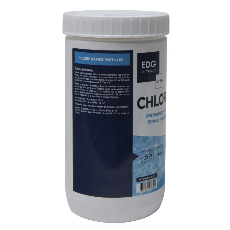 Chlore rapide pastilles 25gr 1kg