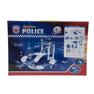 Circuit de police 3 voitures et hélicoptère