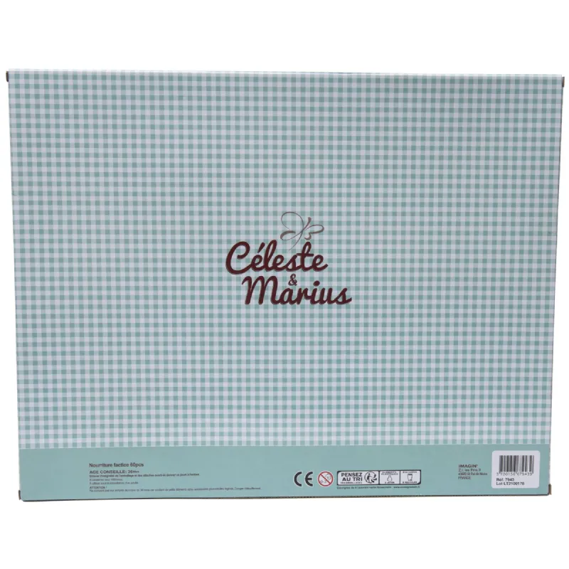 Coffret nourriture pour dinette 60pcs