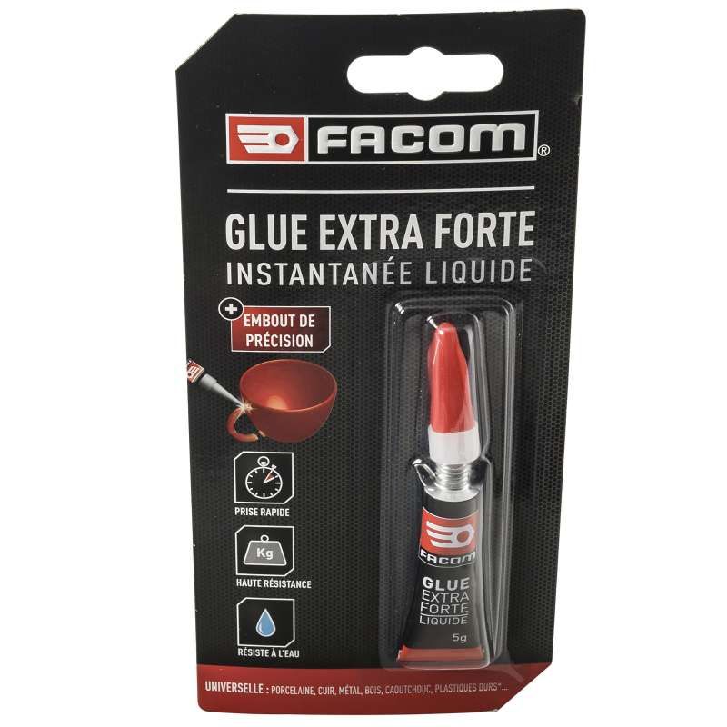Colle glue extra forte Facom - Glue liquide instantanée Facom