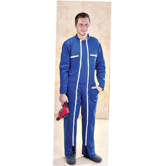 Combinaison De Travail Fort Bleu Roi Taille S - Salopette Homme 210 G/m² Poches Cloutées - Vêtement De Travail Confortable Et Robuste