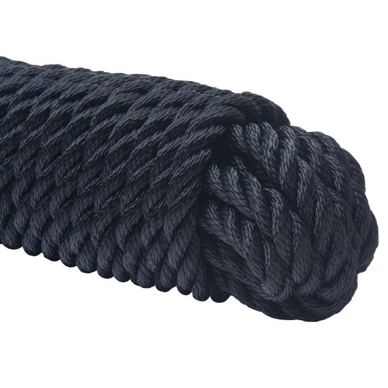 Corde noire polyester 10 mètres WERKA PRO