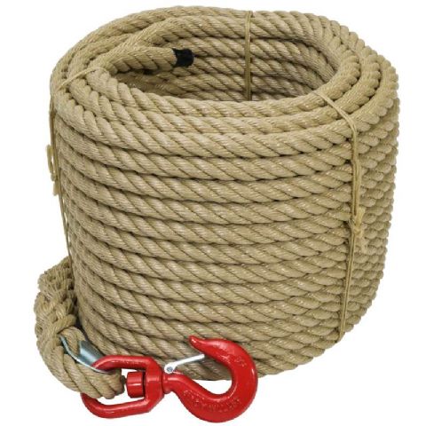 Corde à poulie avec crochet (Ø20mm x 30 m) WERKA PRO