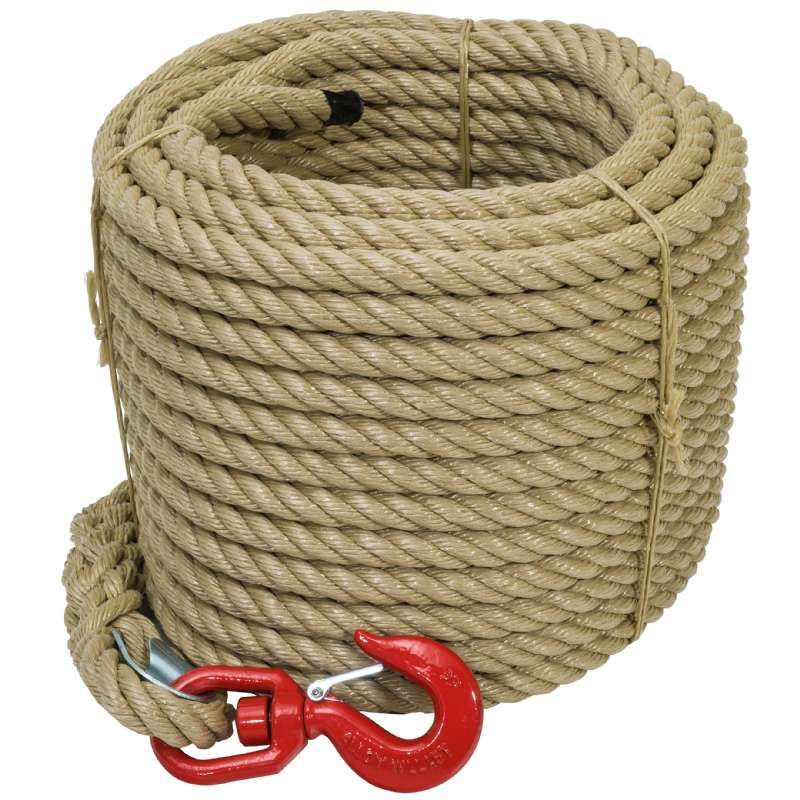 Corde à poulie avec crochet (Ø20mm x 30 m) WERKA PRO