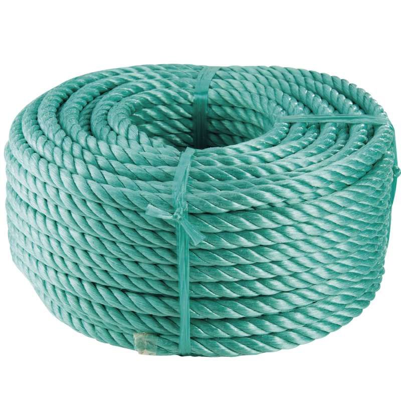 Corde en polyester verte (40m, Ø10mm)