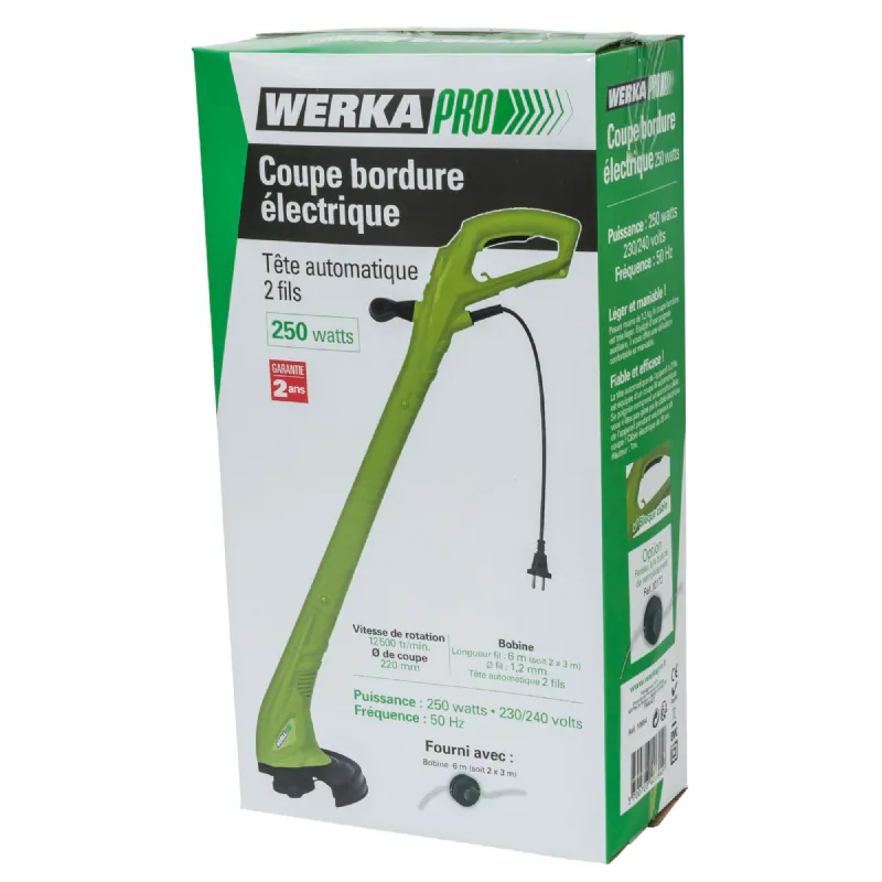 Coupe bordure électrique 250w 230v Werkapro