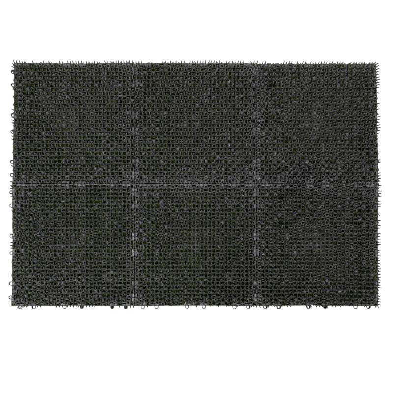 Dalle grise gazon synthétique 30 x 30 cm (lot de 6)