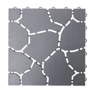 Dalle motif pierre grise 29 x 29 x 1.50cm (lot de 6) WERKAPRO