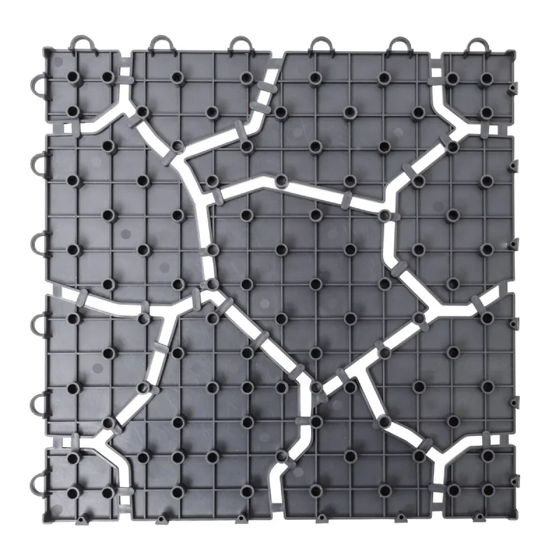 Dalle motif pierre grise 29 x 29 x 1.50cm (lot de 6) WERKAPRO