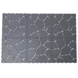 Dalle motif pierre grise 29 x 29 x 1.50cm (lot de 6) WERKAPRO