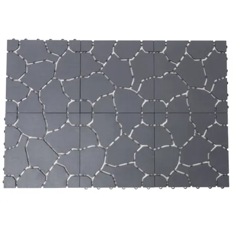 Dalle motif pierre grise 29 x 29 x 1.50cm (lot de 6) WERKAPRO