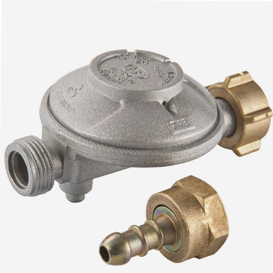 Détendeur De Gaz SIAL 1.5 Bar Avec Tuyau 1.50m - Compatible Bouteilles Propane/Butane Normes Françaises Pour Chauffage Q33 Q50