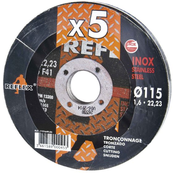 S&R Disque 115 Meule à Tronçonner Fer Métal Acier Aluminium. Disque Diamant Coupe Tout Pour Meuleuse D'Angle 115mm