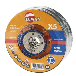 Disques à meuler diam 115MM 5 pièces