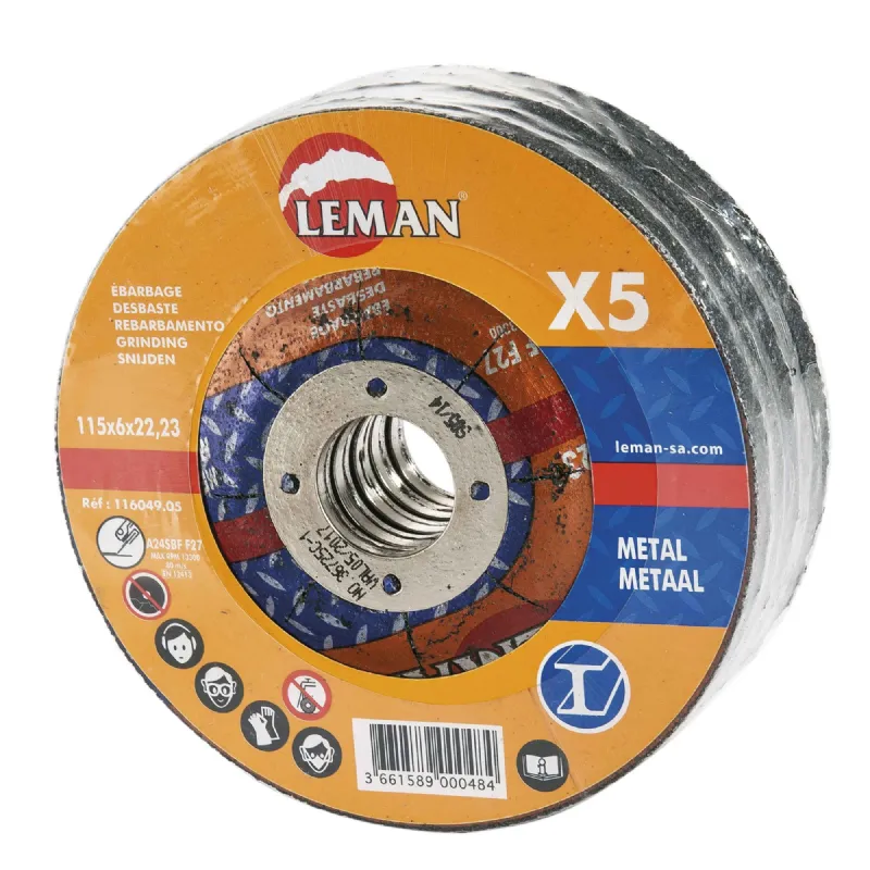 Disques à meuler diam 115MM 5 pièces