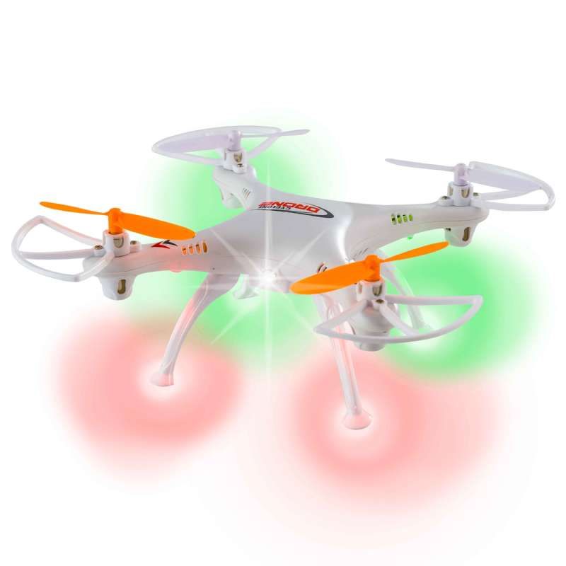 Drone Blanc 4 hélices 5 LED