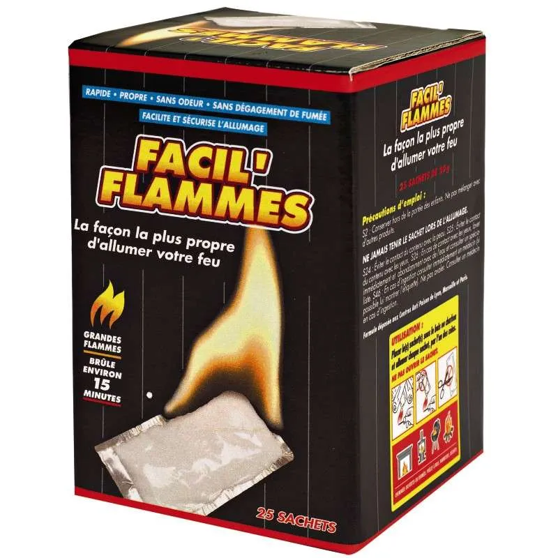 Facil flammes 25 sachets