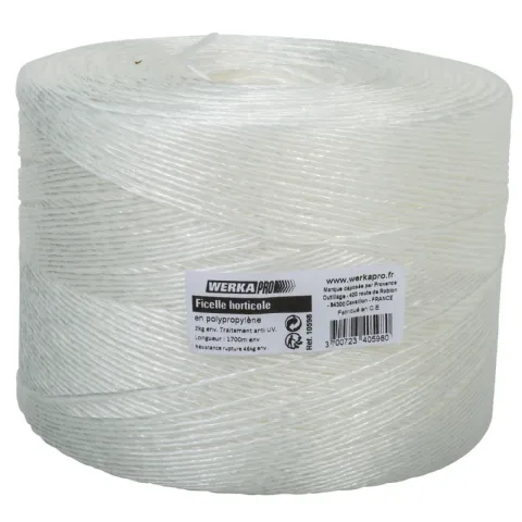 Ficelle horticole blanche (bobine de 1700m) Werkapro