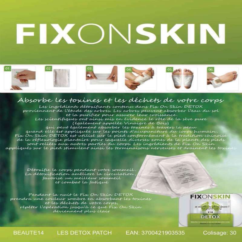 Detox patch 10pieces Fixonskin