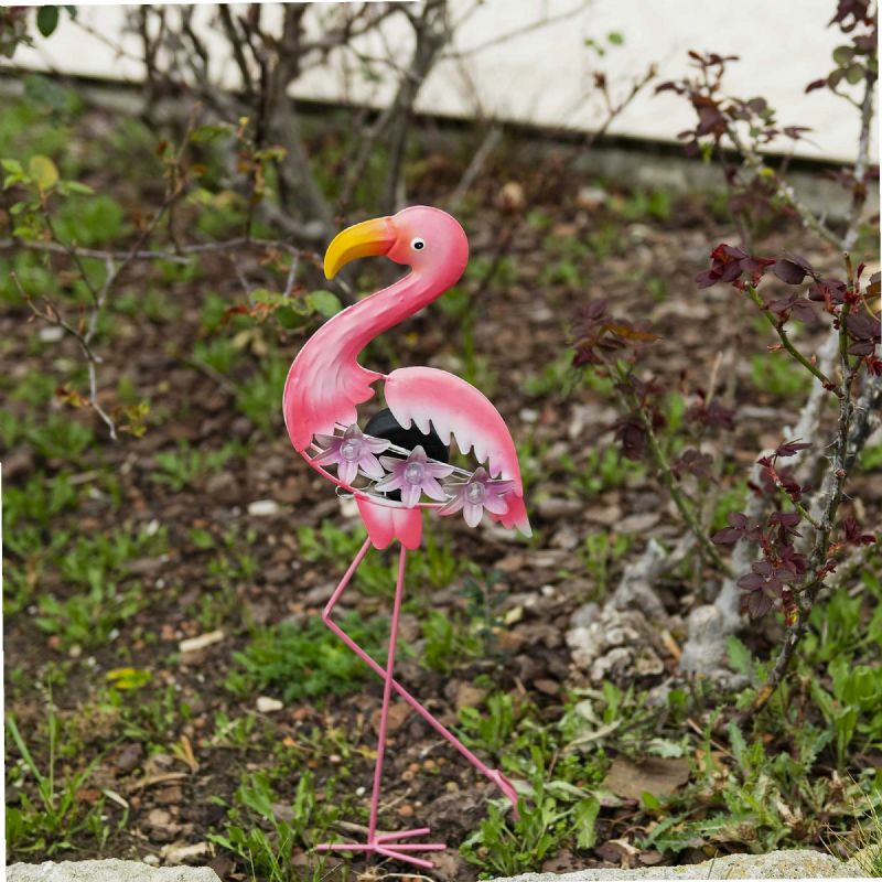 Breloque Flamant Rose En Acier Inoxydable 304 - 2 Pièces Argentées (14,6 X 7 X 1 Mm)
