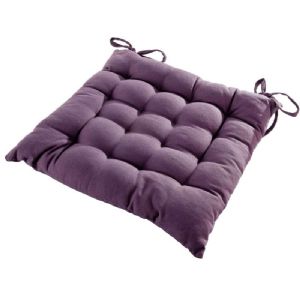 Galette de chaise 38x38cm violet