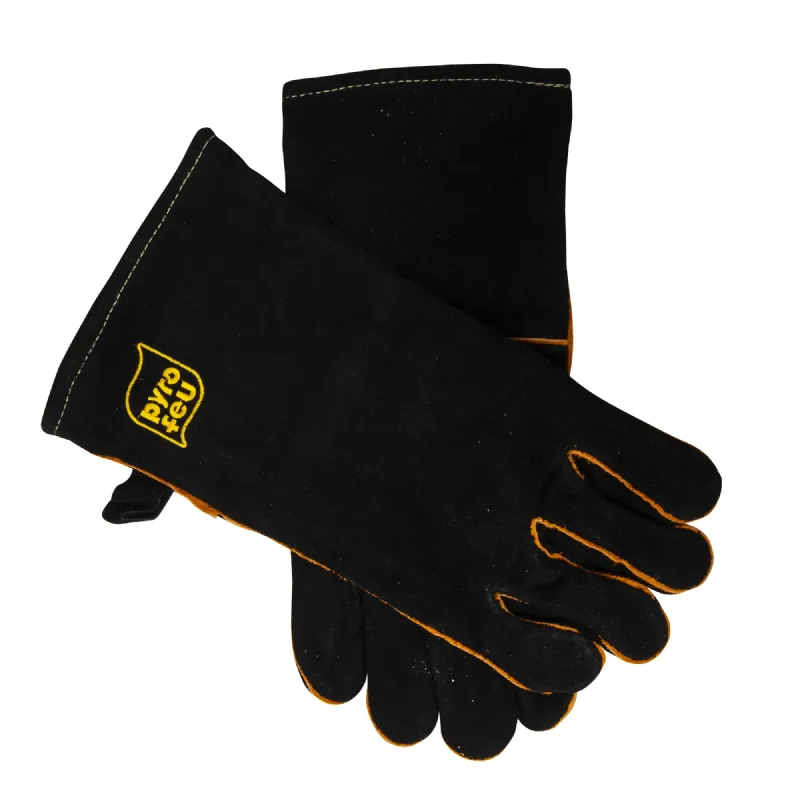 Gants Cuir Epais Doublé Anti-Chaleur & Flammes