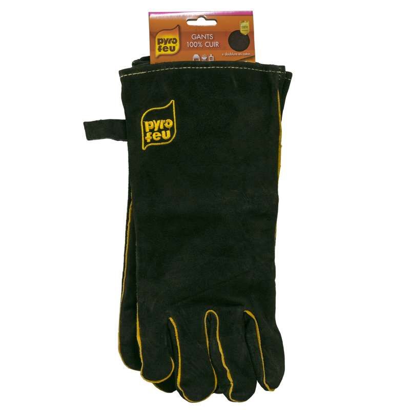Paire de gants en cuir de protection anti chaleur 320g m²