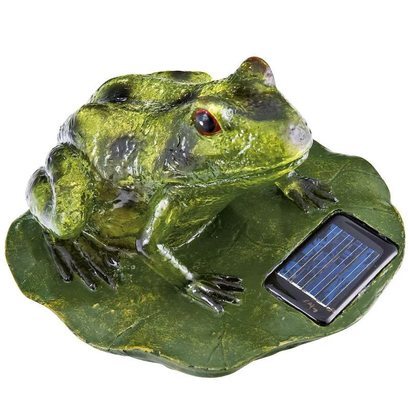 Suspension solaire à ressort en métal et plastique vert Grenouille