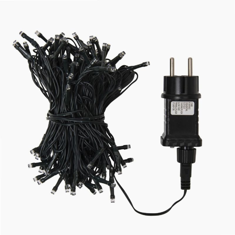 Lot De 2 Guirlandes Lumineuses 2 M 20 Led En Fil Argenté Avec Minuteur