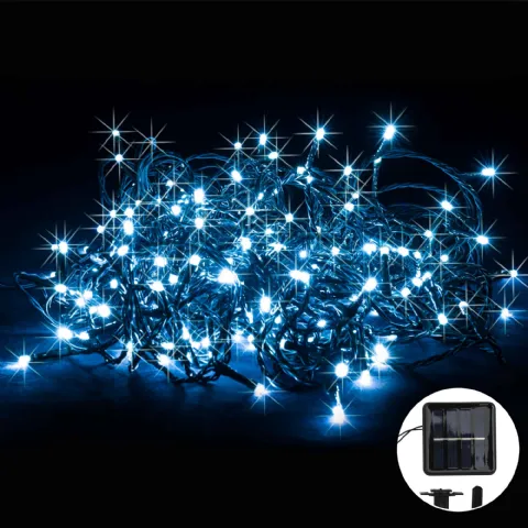 Guirlande solaire LED blanc froid Werkapro