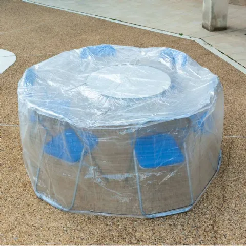 Housse transparente pour table ronde et chaises - Provence Outillage