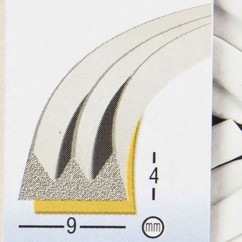 Joint adhésif caoutchouc blanc profil 'E' 6M