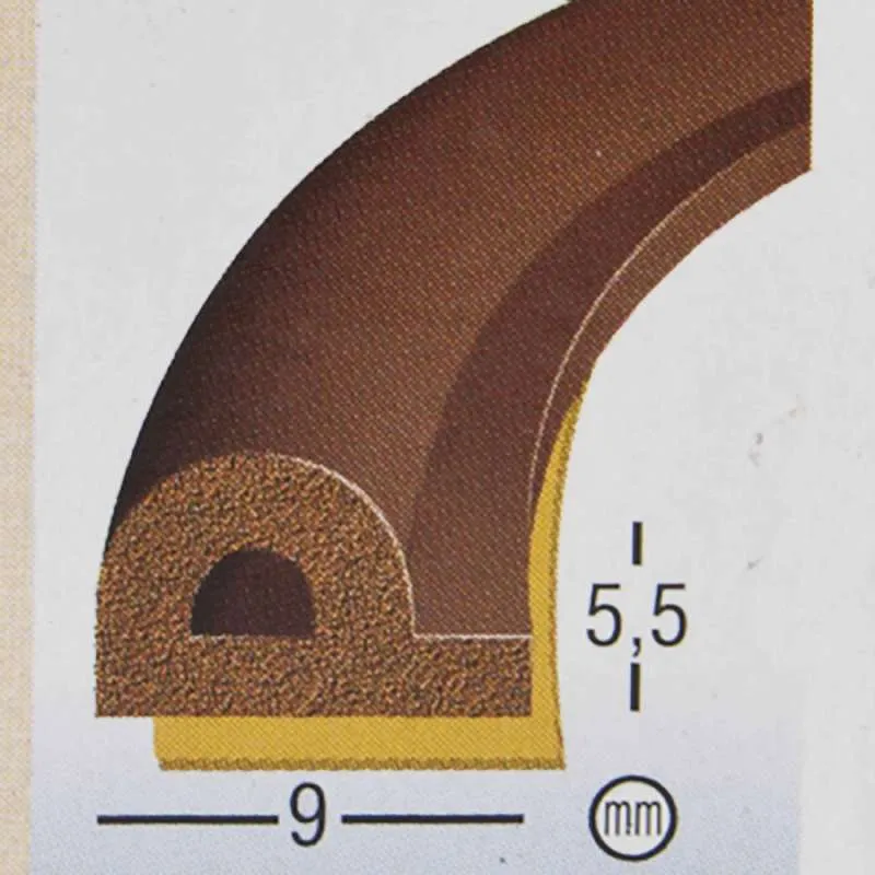 Joint caoutchouc adhésif Profilé D LxH=12x10mm (L=50m) de profil en d auto- adhésif