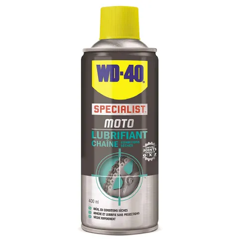 Bombe lubrifiant chaîne moto 400ml