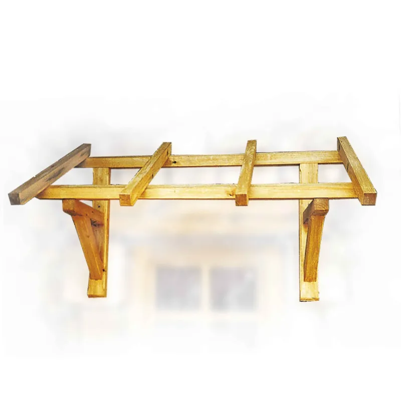 Marquise d'accueil ossature en bois