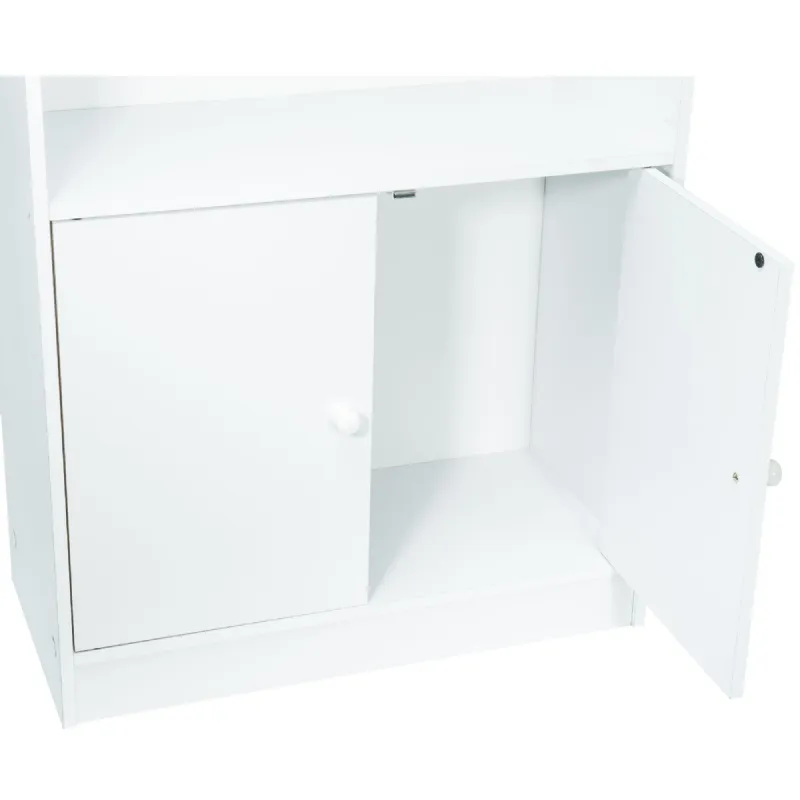 Meuble de rangement blanc 3 niches 2 portes Werkapro