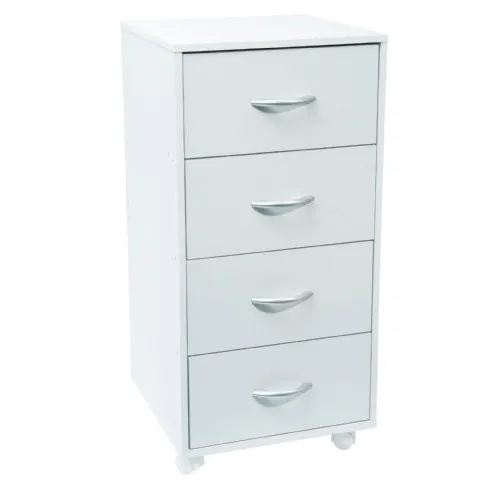 Meuble blanc 4 tiroirs sur roulettes Werkapro
