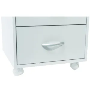 Meuble blanc 4 tiroirs sur roulettes Werkapro