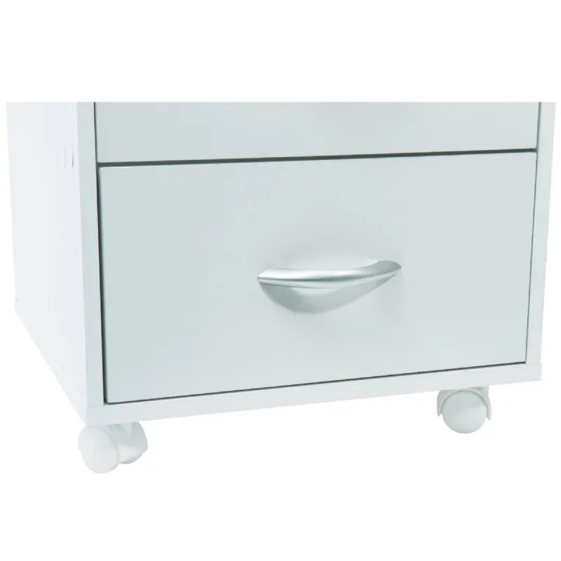 Meuble blanc 4 tiroirs sur roulettes Werkapro
