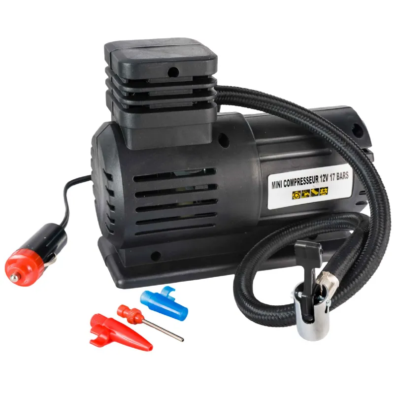 Mini-compresseur 12V compact alimentation allume-cigare