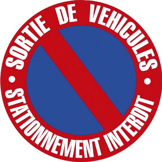 Autocollant "Portail Parking Sortie" 20x20 Cm - Interdit Stationnement, IS-03