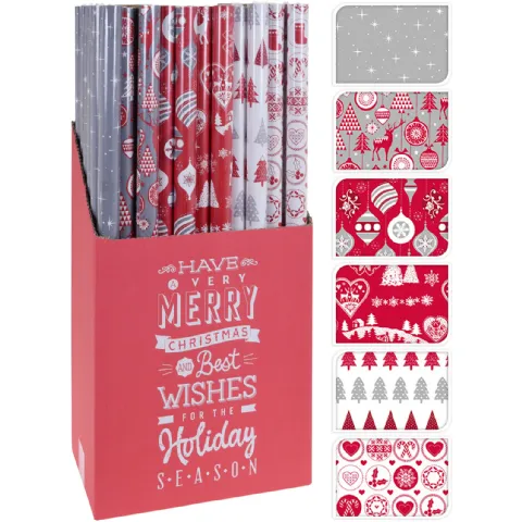 Papier cadeau 70cm x 2m 57g 6 assortis