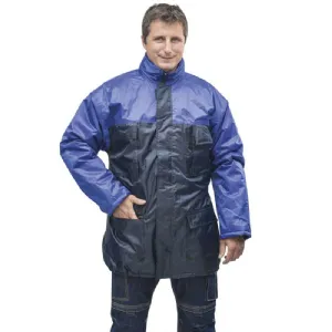 Parka imperméable bicolore à capuche 