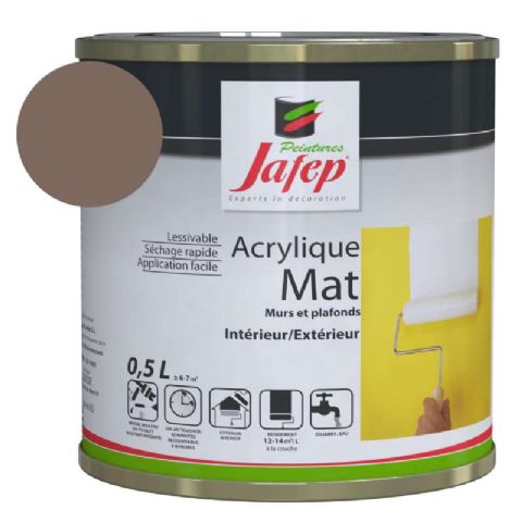 Peinture acrylique mat mokka Jafep (0,5L)