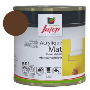 Peinture acrylique mate chocolat Jafep (0,5L)