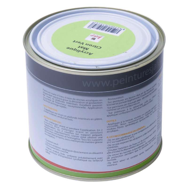Peinture acrylique mat citron vert Jafep (0,5L)