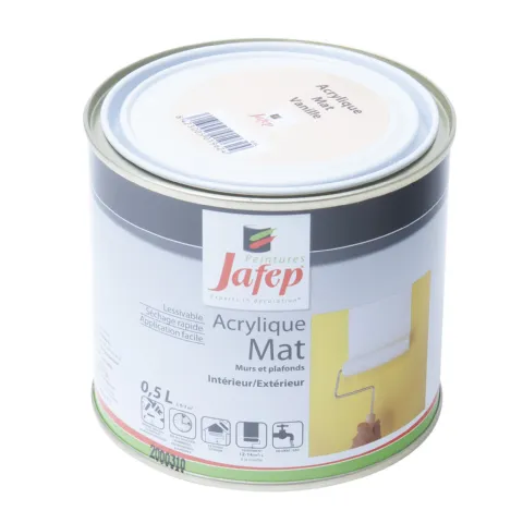 Peinture mur et plafond satinée gris béton (2,5L) Jafep - Provence Outillage