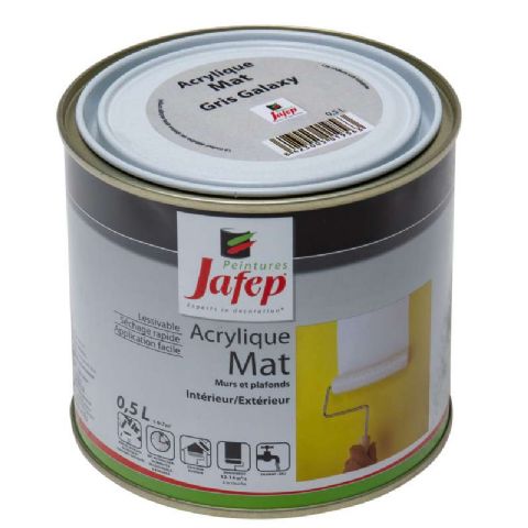 Peinture acrylique mat gris galaxy Jafep (0,5L)