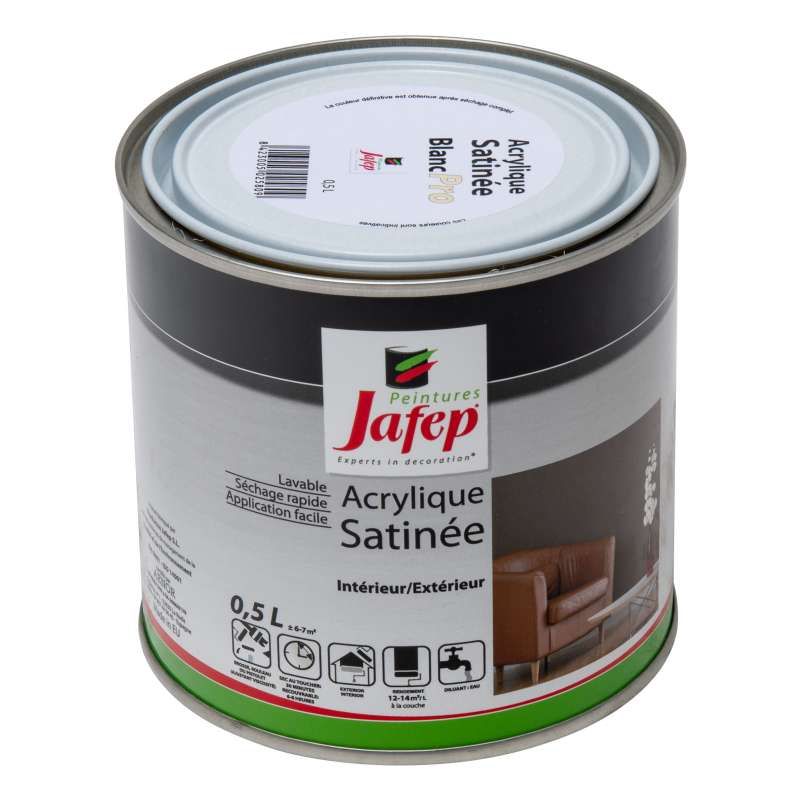 Peinture acrylique satinée blanc pro Jafep