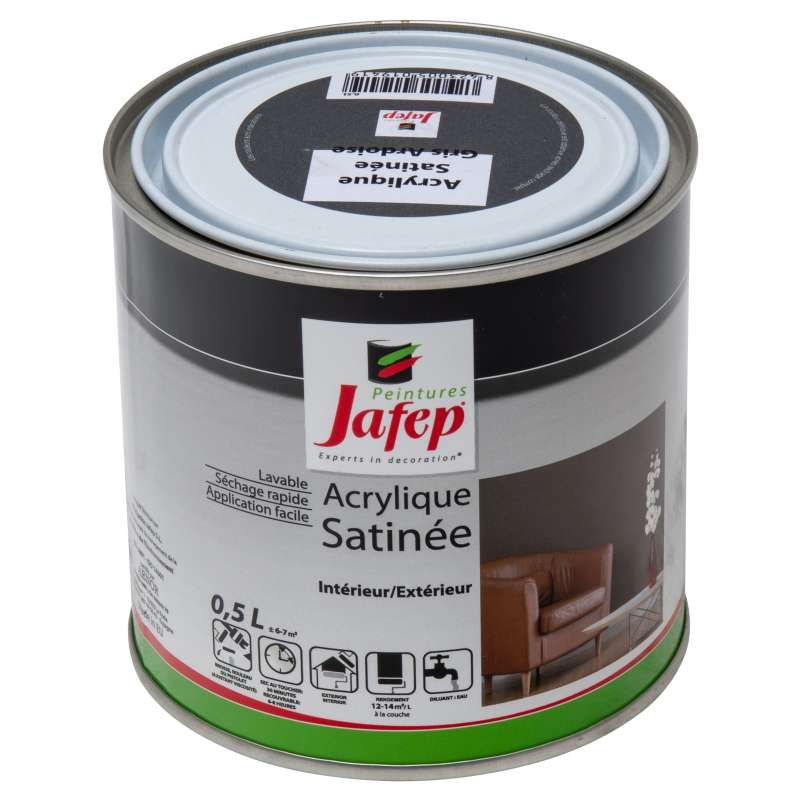 Peinture acrylique satinée gris ardoise Jafep (0,5l)
